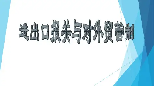 进出口报关与对外贸管制培训课件.pptx
