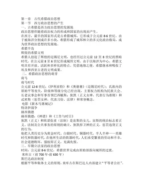 第一章  古代希腊政治思想