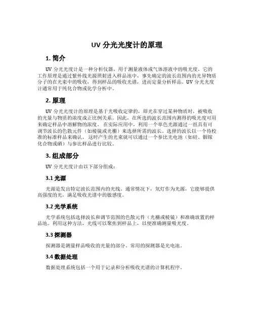 UV分光光度计的原理