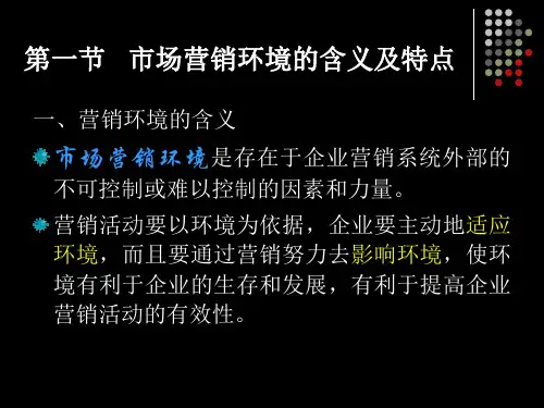 市场营销学02(营销环境分析)-课件