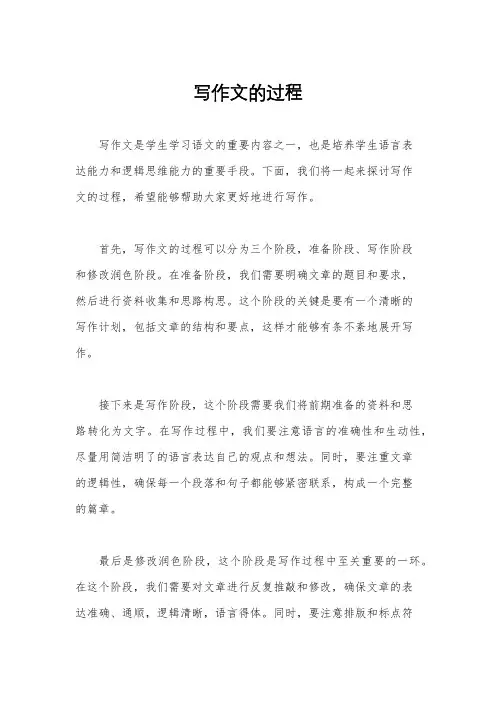 写作文的过程