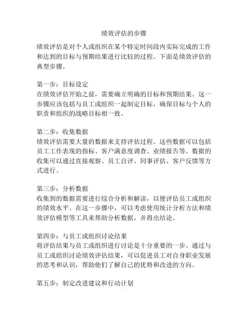 绩效评估的步骤