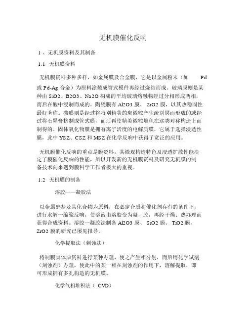 无机膜催化反应(1)