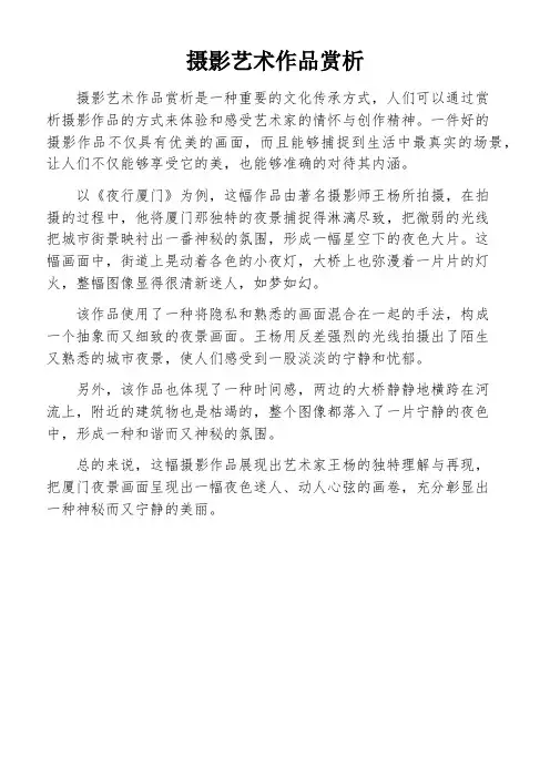 摄影艺术作品赏析