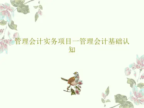 管理会计实务项目一管理会计基础认知PPT共67页