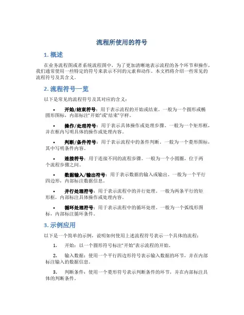 流程所使用的符号