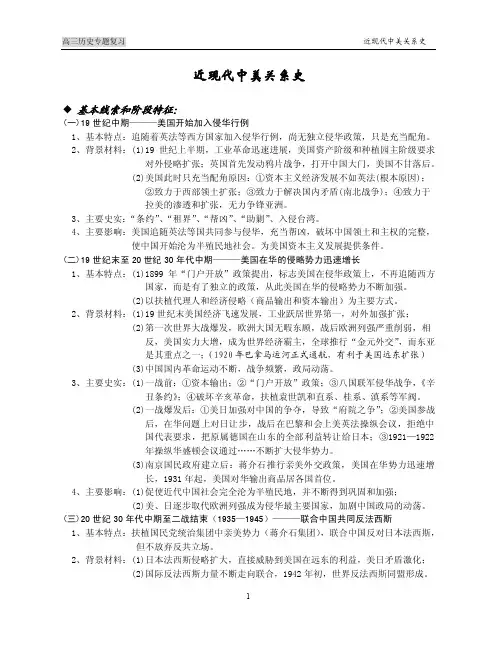 近现代中美关系史