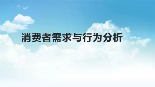 消费者需求与行为分析
