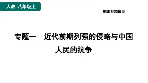 部编版八年级历史上册期末专题复习--专题训练   专题一 近代前期列强的侵略与中国人民的抗争