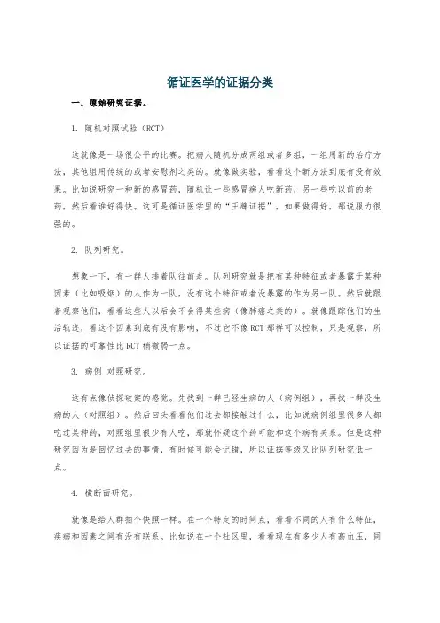 循证医学的证据分类