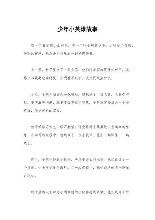 少年小英雄故事