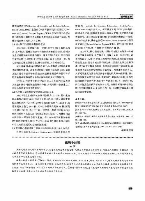 投稿小知识：摘要