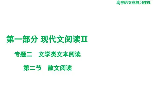 2025届高考语文总复习+第一部分+现代文阅读Ⅱ+专题二+第二节+散文阅读