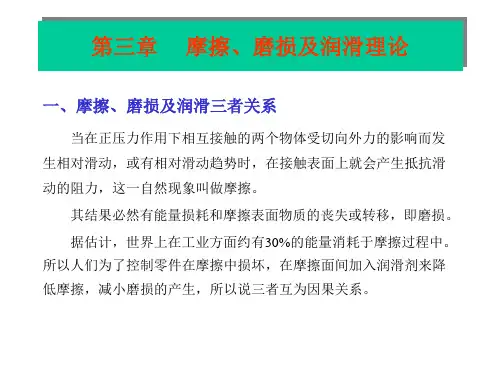 机械设计本科课件—摩擦、磨损及润滑理论