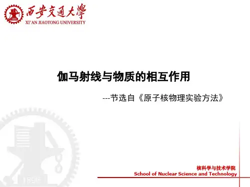 大学课件-伽马射线与物质的相互作用