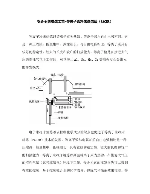 钛合金的熔炼工艺-等离子弧冷床熔炼法(PACHR)
