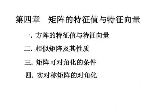 第一节 矩阵的特征值与特征向量