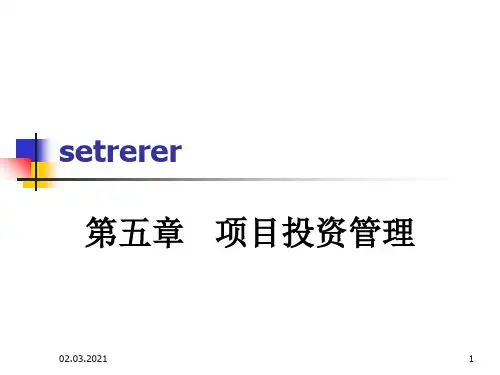 项目投资管理培训教材(PPT 86页)