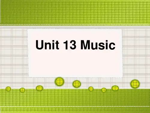 大学英语听说Unit 13 Music