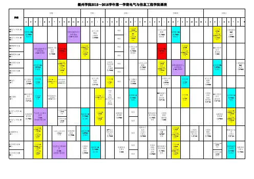 2015-2016学年第一学期电气与信息工程学院课表