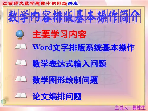 数学建模中排版问题