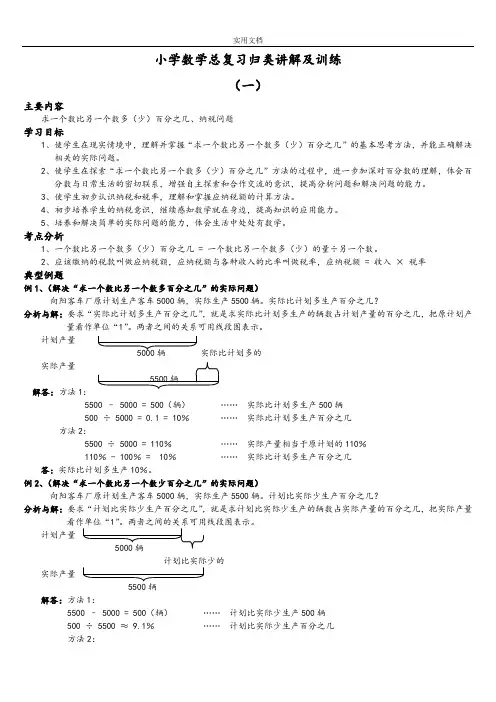 小升初总复习数学归类讲解及训练(上、中、下-含问题详解)