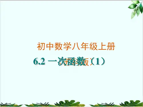 苏科版数学八年级上册一次函数_精品课件PPT