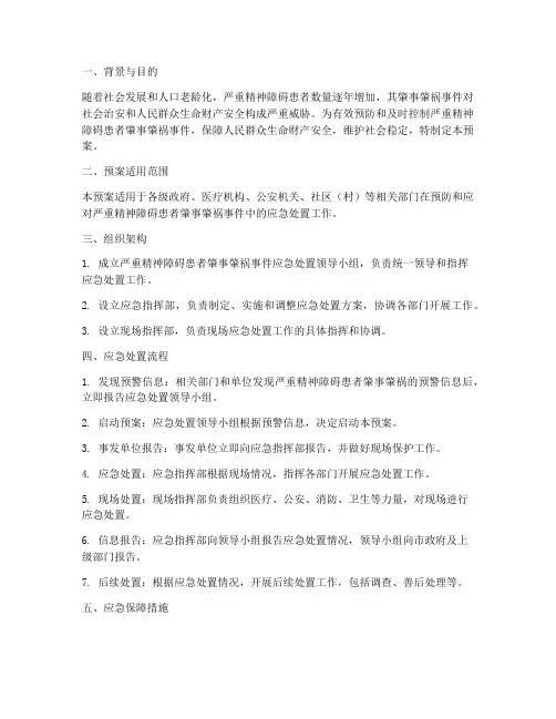 严重精神障碍应急预案