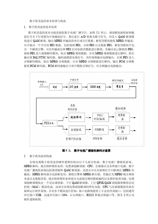 数字机顶盒的基本原理与构成