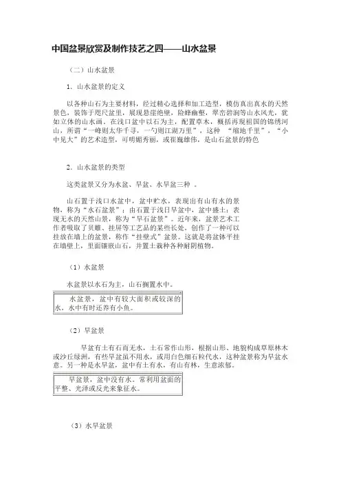 中国盆景欣赏及制作技艺之四——山水盆景