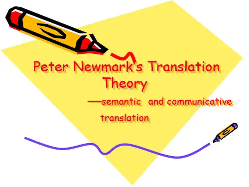 Peter Newmark’s Translation Theory