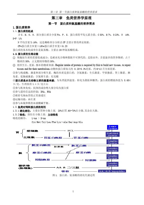 11第三章  鱼类营养学原理--蛋白质氨基酸营养