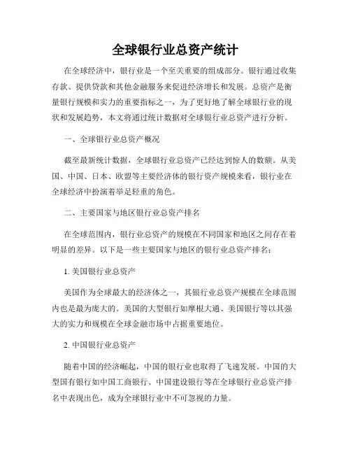 全球银行业总资产统计
