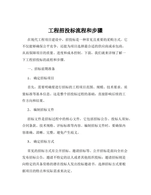 工程招投标流程和步骤