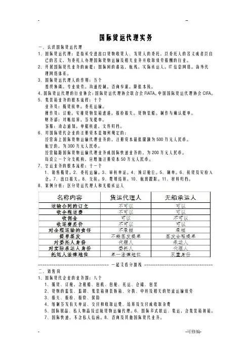 国际货运代理实务