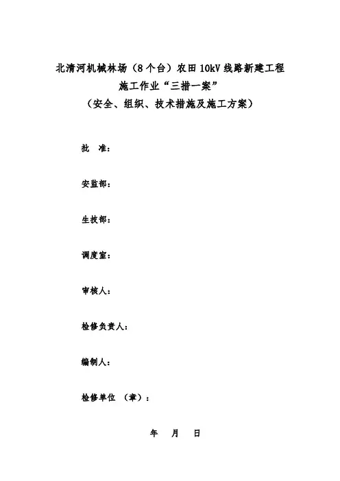 三措一案“范本”(最新整理)