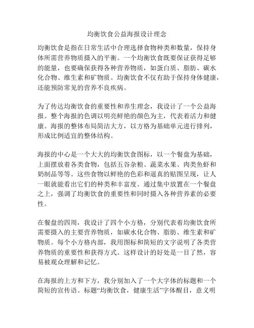 均衡饮食公益海报设计理念