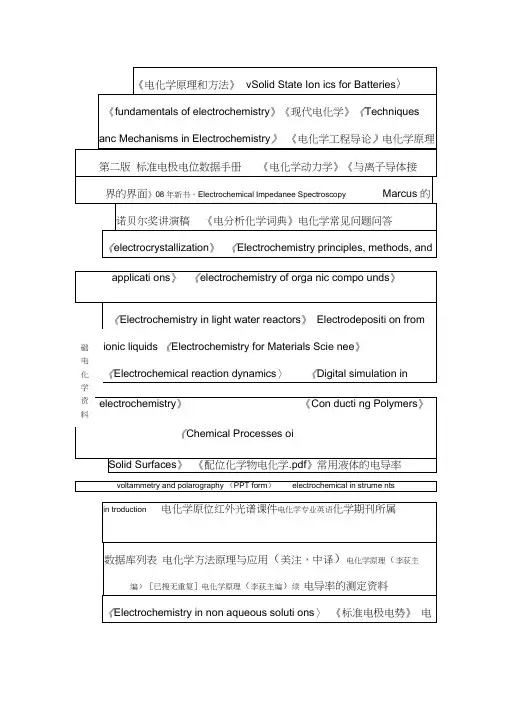 电化学书籍