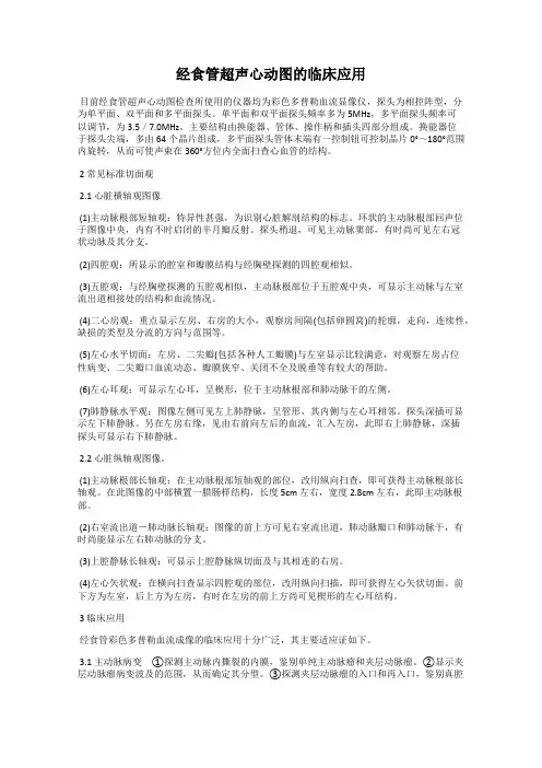 经食管超声心动图的临床应用