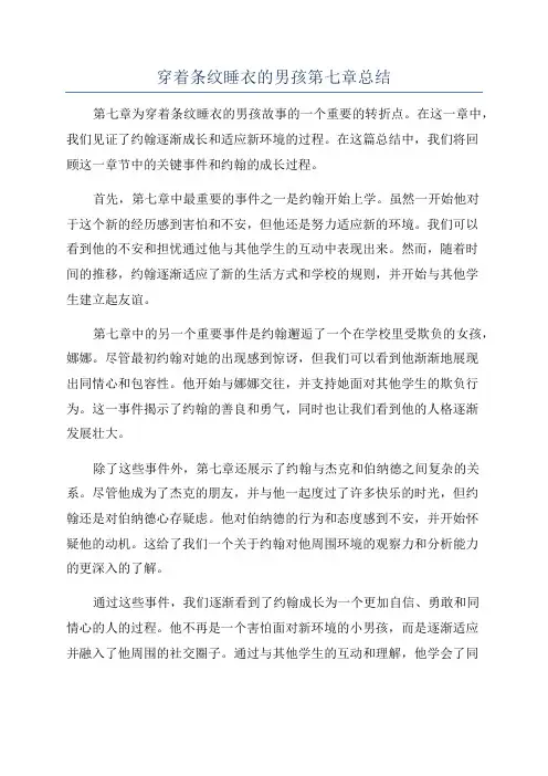 穿着条纹睡衣的男孩第七章总结
