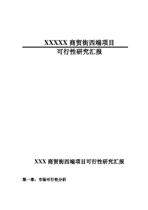 商贸街项目可行性研究报告样本