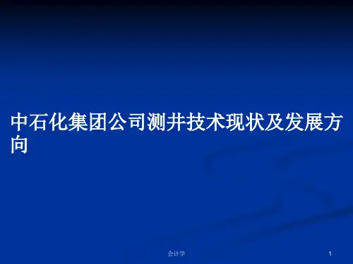 中石化集团公司测井技术现状及发展方向PPT学习教案