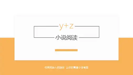 初中语文专项讲解-小说阅读(PPT讲解版)