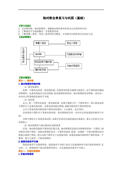 轴对称全章复习与巩固(基础)知识讲解与巩固练习