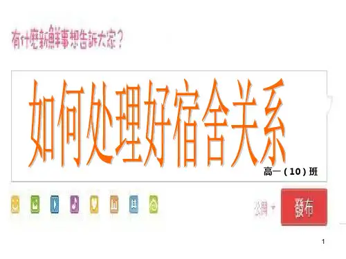 如何处理好宿舍的关系PPT课件