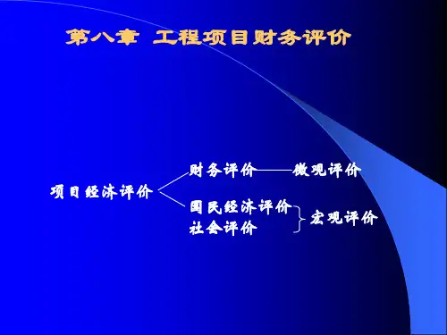 工程经济学-第八章  财务评价