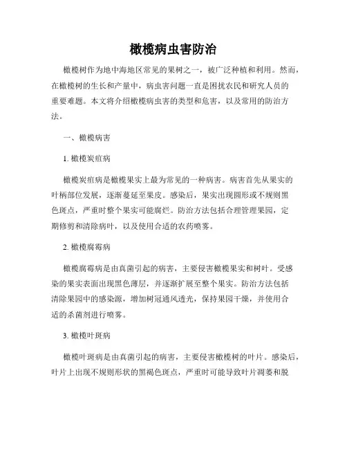 橄榄病虫害防治