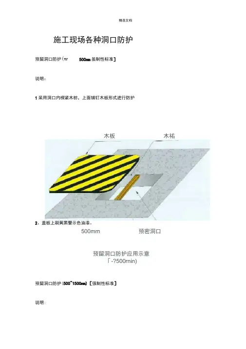 施工现场各种洞口防护