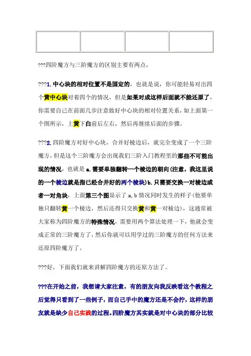 4阶魔方图解