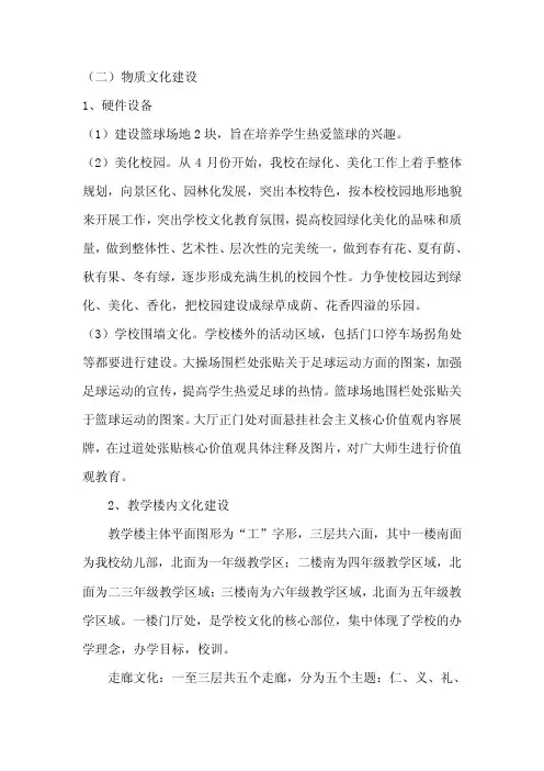 校园文化建设物质文化